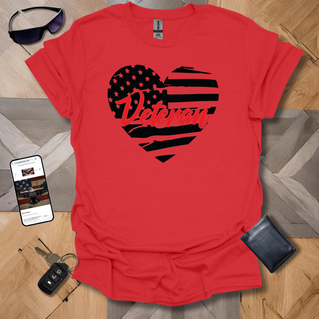 American Distressed Flag Vet Love