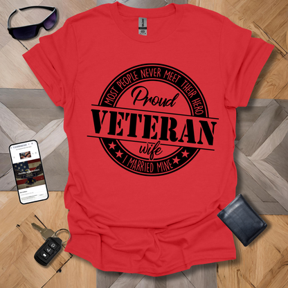 Proud Veteran Wife Black Logo