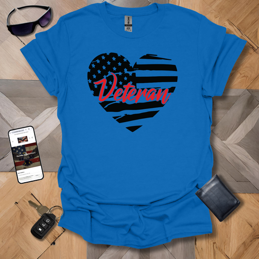 American Distressed Flag Vet Love