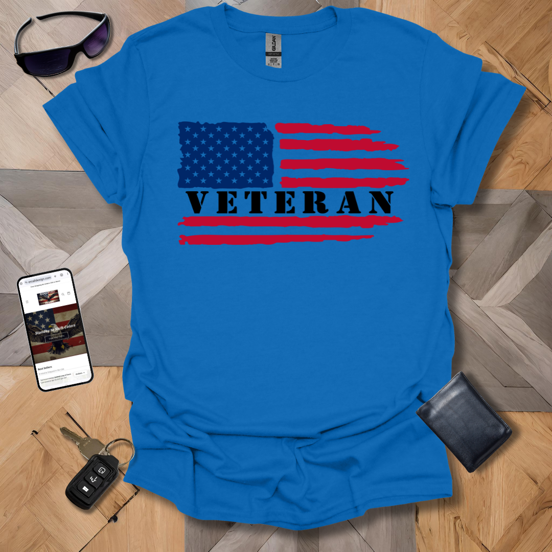 American Distressed Flag Vet_L_Half Color