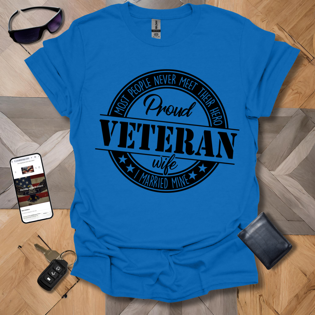 Proud Veteran Wife Black Logo