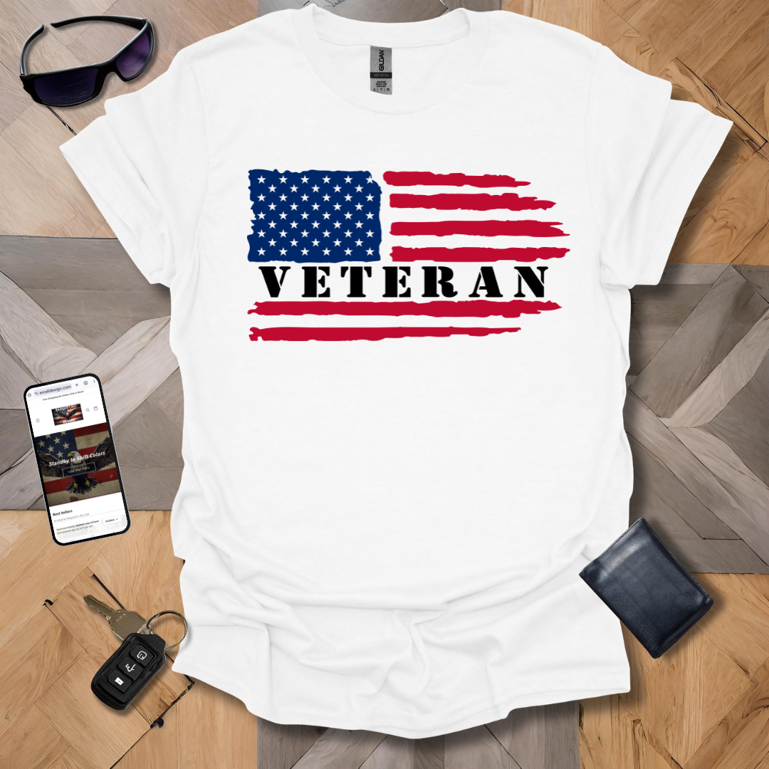 American Distressed Flag Vet_L_Half Color