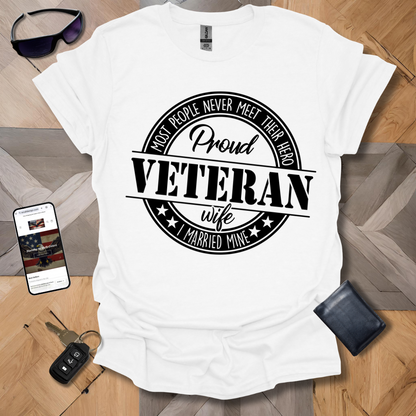 Proud Veteran Wife Black Logo