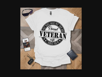 Proud Veteran Wife Black Logo