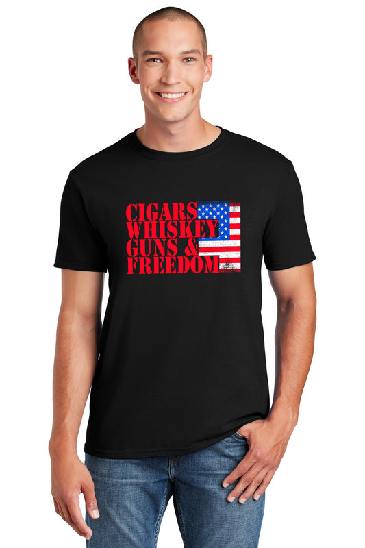 Cigars, Whiskey, Guns, and Freedom T-Shirt